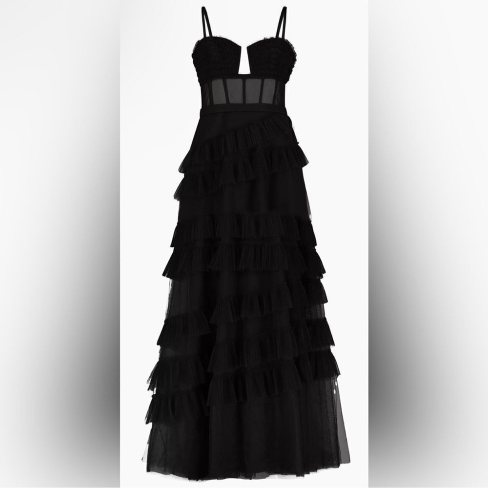 In Search Of: BCBGMaxAzria Black Layered Maxi Dress